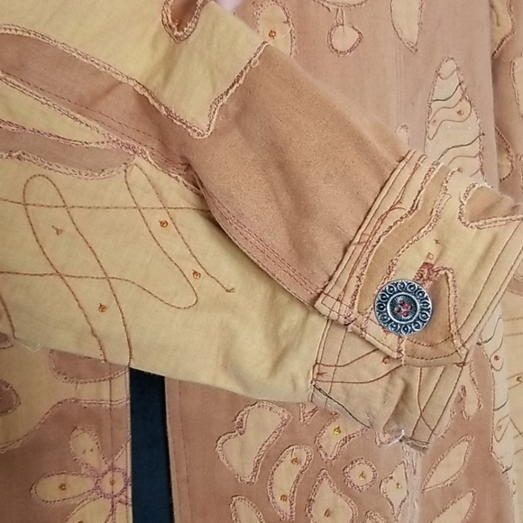 Parsley & Sage Brown/Tan Embroidered Jacket MD - Picture 10 of 16